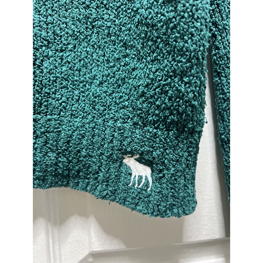 Abercrombie Kids Size 13/14 Girls Long Sleeve Sweater Green with white and pink - Picture 5 of 11